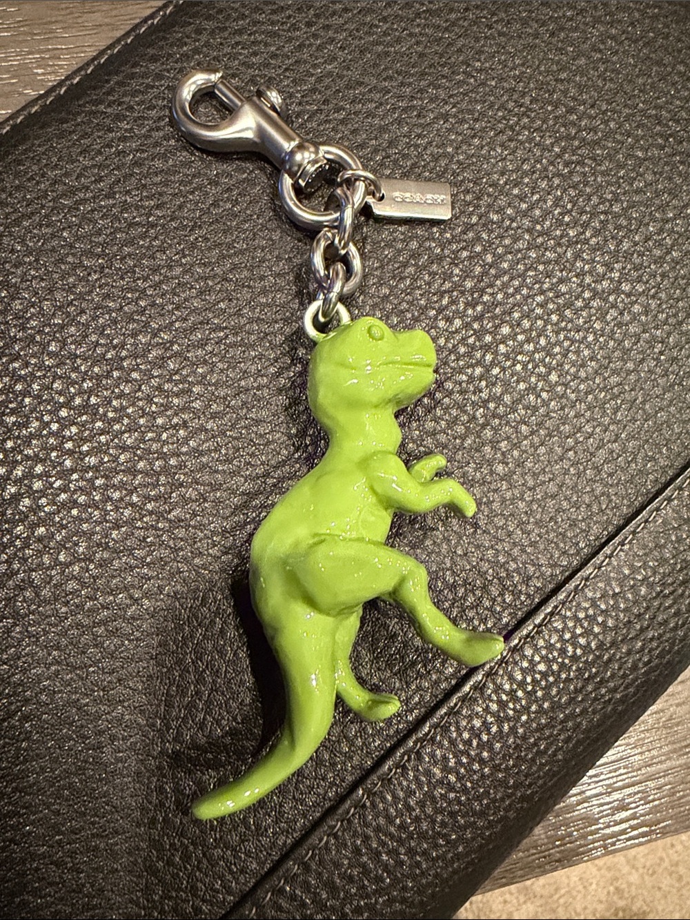 Coach T-Rex Green Bag Charm